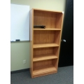 Sugar Maple 71 in. Adjustable Shelf Book Case